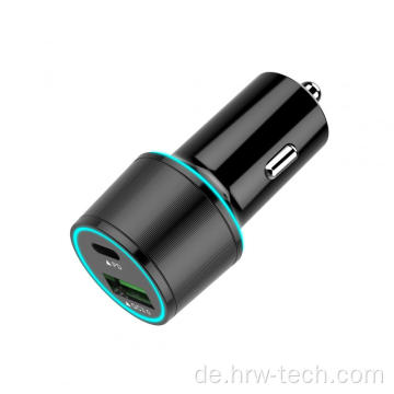 Mini-USB-Autoladeadapter mit blauer LED